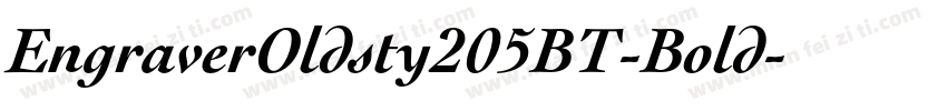 EngraverOldsty205BT-Bold字体转换