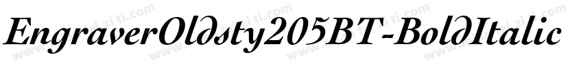 EngraverOldsty205BT-BoldItalic字体转换