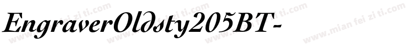 EngraverOldsty205BT字体转换