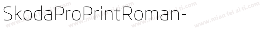 SkodaProPrintRoman字体转换