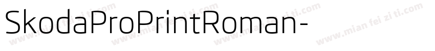 SkodaProPrintRoman字体转换