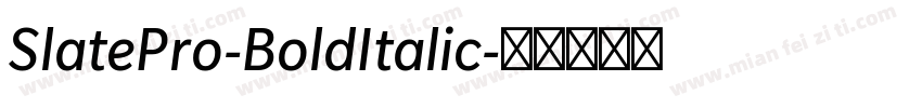 SlatePro-BoldItalic字体转换