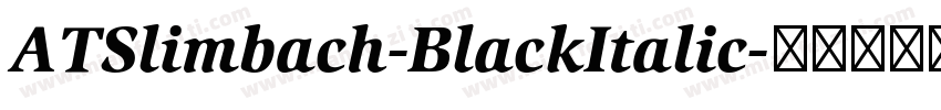 ATSlimbach-BlackItalic字体转换
