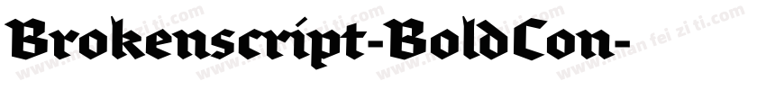 Brokenscript-BoldCon字体转换