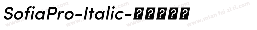 SofiaPro-Italic字体转换