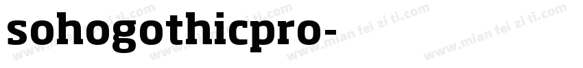 sohogothicpro字体转换