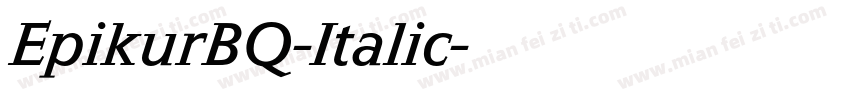 EpikurBQ-Italic字体转换