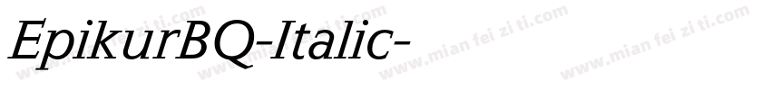 EpikurBQ-Italic字体转换