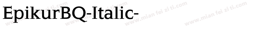 EpikurBQ-Italic字体转换