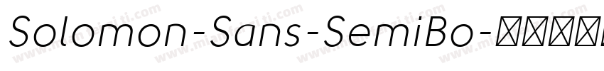 Solomon-Sans-SemiBo字体转换
