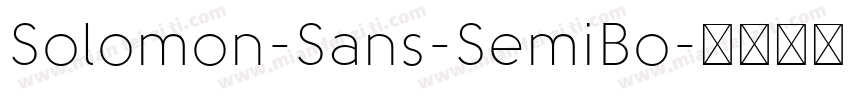 Solomon-Sans-SemiBo字体转换