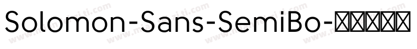 Solomon-Sans-SemiBo字体转换