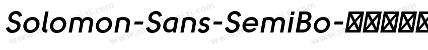 Solomon-Sans-SemiBo字体转换
