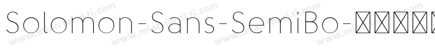Solomon-Sans-SemiBo字体转换