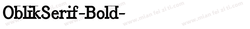 OblikSerif-Bold字体转换