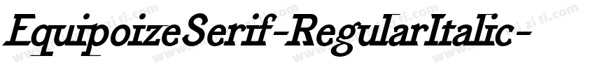 EquipoizeSerif-RegularItalic字体转换