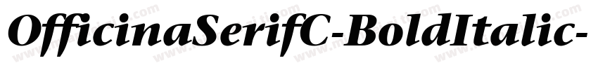 OfficinaSerifC-BoldItalic字体转换