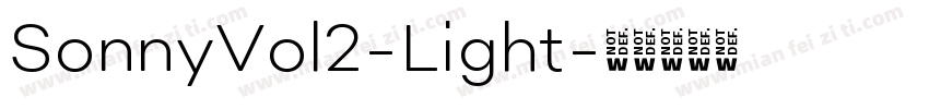 SonnyVol2-Light字体转换
