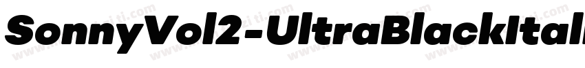 SonnyVol2-UltraBlackItalic字体转换
