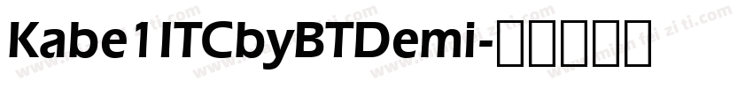 Kabe1ITCbyBTDemi字体转换