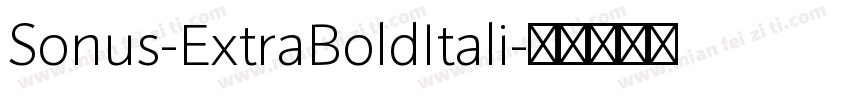Sonus-ExtraBoldItali字体转换