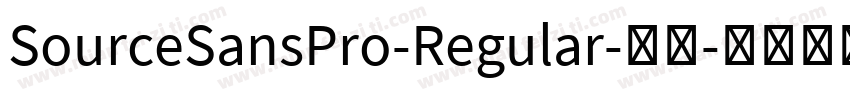 SourceSansPro-Regular-常规字体转换