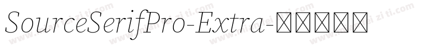 SourceSerifPro-Extra字体转换