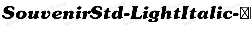 SouvenirStd-LightItalic字体转换