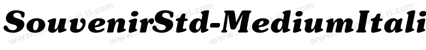 SouvenirStd-MediumItalic字体转换