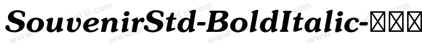 SouvenirStd-BoldItalic字体转换