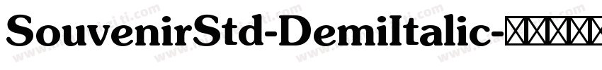 SouvenirStd-DemiItalic字体转换