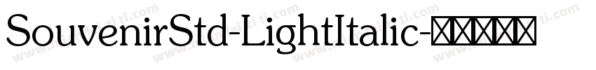 SouvenirStd-LightItalic字体转换