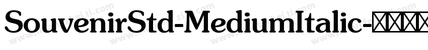 SouvenirStd-MediumItalic字体转换