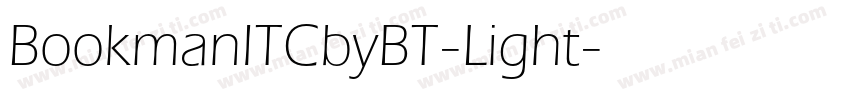 BookmanITCbyBT-Light字体转换