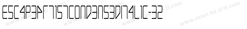 EscapeArtistCondensedItalic-3zl16字体转换