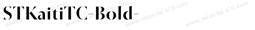 STKaitiTC-Bold字体转换