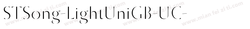 STSong-LightUniGB-UC字体转换