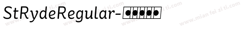 StRydeRegular字体转换