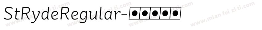 StRydeRegular字体转换
