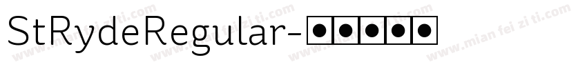 StRydeRegular字体转换