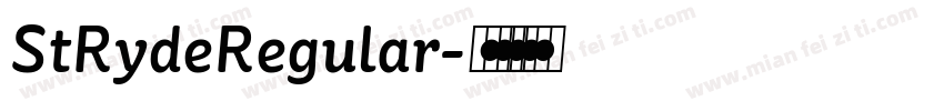 StRydeRegular字体转换