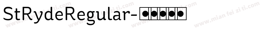StRydeRegular字体转换
