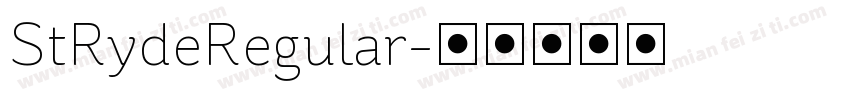 StRydeRegular字体转换