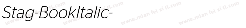 Stag-BookItalic字体转换