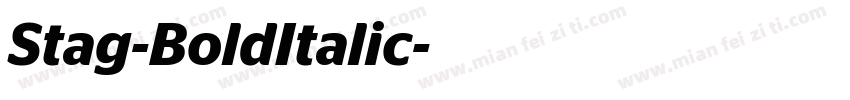 Stag-BoldItalic字体转换
