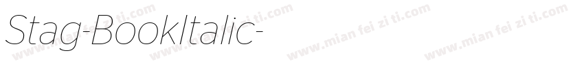Stag-BookItalic字体转换