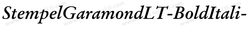 StempelGaramondLT-BoldItali字体转换