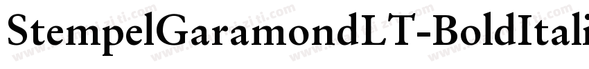 StempelGaramondLT-BoldItali字体转换