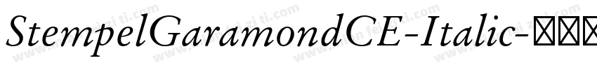 StempelGaramondCE-Italic字体转换