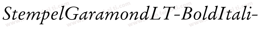 StempelGaramondLT-BoldItali字体转换